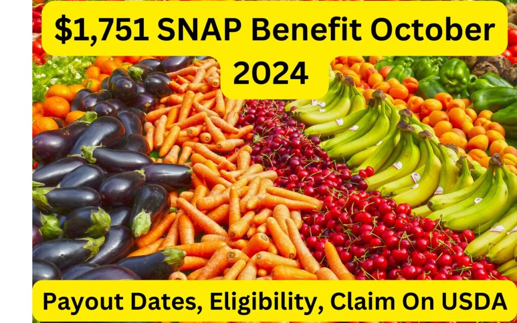 $1,751 SNAP Benefit October 2024