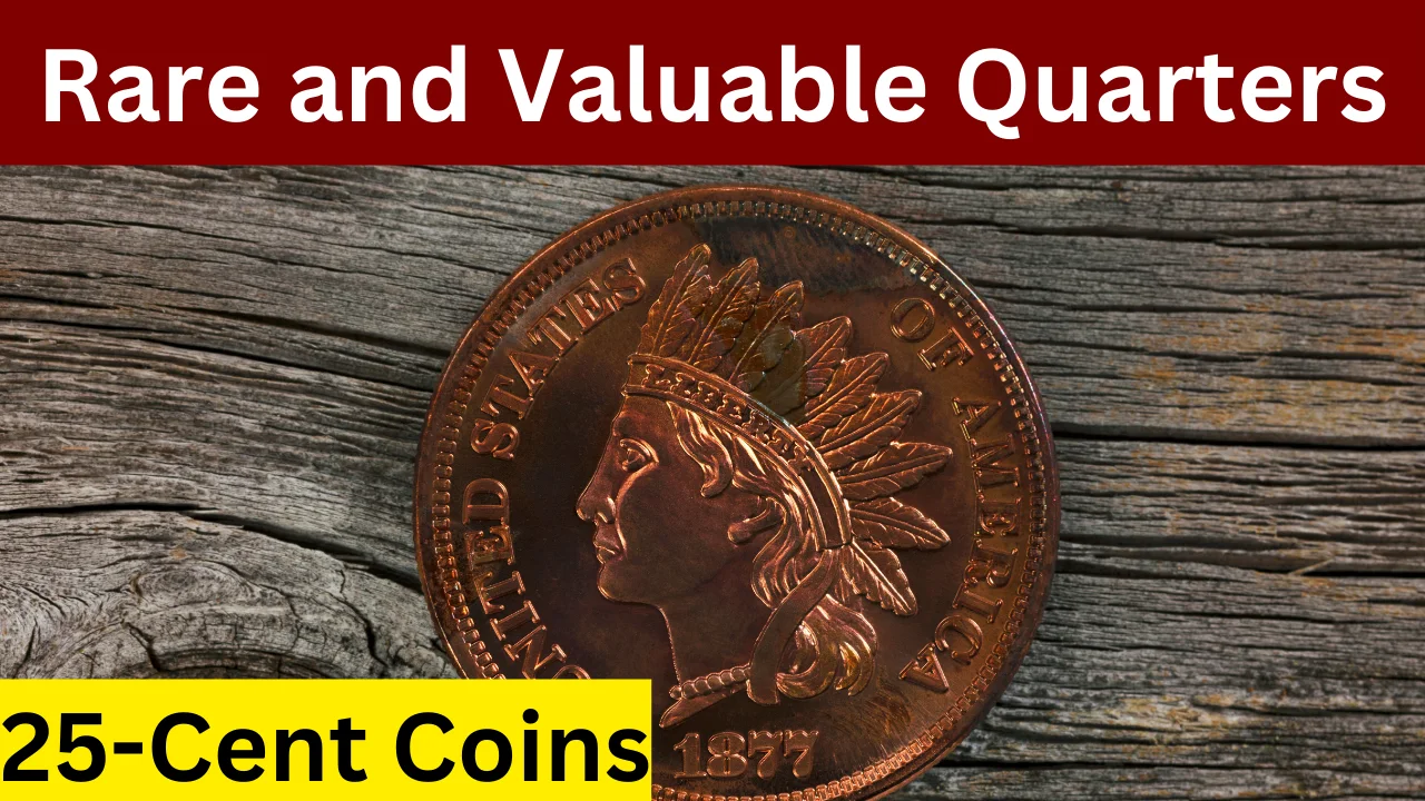 A rare 25-cent coin with mint errors, valuable for collectors and numismatists